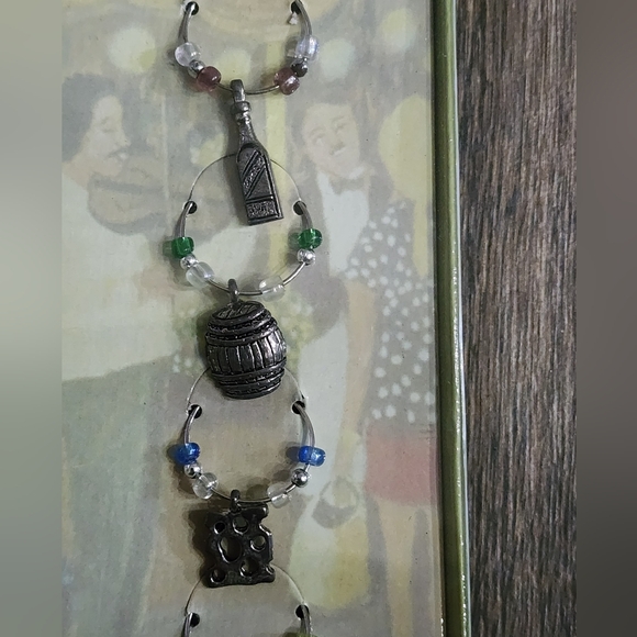 Wine Glass Charms - set of 6 NIB - Picture 4 of 5